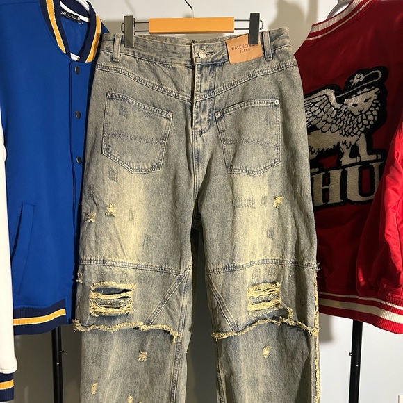 Balenciaga 23SS Distressed Reverse Jeans - Picture 3 of 6
